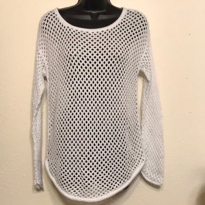 Jeanne Pierre White Knit Top